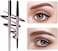 Music Flower Eyebrow Pencil Double Ended, Waterproof Natural Brow Enhancing Pen, Long lasting Eye Makeup, Pack of 1, Light Brown