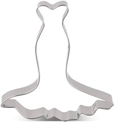 LILIAO Wedding Dress Cookie Cutter - Stainless Steel L-DRESS A