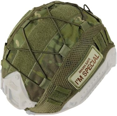 غطاء خوذة OneTigris Multicam لخوذة Airsoft بدون خوذة، مناسب لخوذة FAST الباليستية بمقاس LFAST، وخوذة PJ بمقاس L/XL