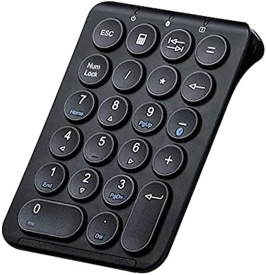 SANWA SUPPLY (Japan BrandSlim Bluetooth Number Pad, Wireless Numeric Keypad, PortableLightweight for Financial Accounting (for MacBook, iPad, iPhone, Surface, PCTablet, Android, iOS, Windows