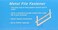 RuiLing yyangz 50pcs/Box Metal File Fastener 2-Hole Metal Binder Clip Paper Fasteners Loose-Leaf Binding Clamp 8cm