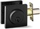 Berlin Modisch Single Cylinder Deadbolt Lock Slim Square for Front Door Modern Contemporary High Security Heavy Duty &ndash; Iron Black Finish