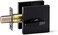 Berlin Modisch Single Cylinder Deadbolt Lock Slim Square for Front Door Modern Contemporary High Security Heavy Duty &ndash; Iron Black Finish