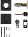 Berlin Modisch Single Cylinder Deadbolt Lock Slim Square for Front Door Modern Contemporary High Security Heavy Duty &ndash; Iron Black Finish