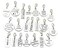 WOCRAFT 20pcs Craft Supplies Handmade Assorted Antique Silver Inspiration Words Dangle Charms Pendant with Lobster Clasp for Jewelry Making Accessory Fit Floating Locket Charms Necklaces (M305
