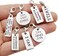 WOCRAFT 20pcs Craft Supplies Handmade Assorted Antique Silver Inspiration Words Dangle Charms Pendant with Lobster Clasp for Jewelry Making Accessory Fit Floating Locket Charms Necklaces (M305