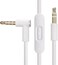 cipher (White- Replacement Audio Cable Cord Wire,Compatible with Beats by Dr.Dre Headphones Studio/Solo/Pro/Detox/Wireless/Mixr/Executive/Pill with in-line Mic and Control- (White