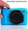 جراب Yisau G7X Mark II، جراب G7X Mark III، جراب سيليكون فائق النحافة وخفيف الوزن من المطاط الناعم لكاميرا Canon PowerShot G7X G7X Mark II G7X Mark III، قطعة قماش من الألياف الدقيقة (أزرق)