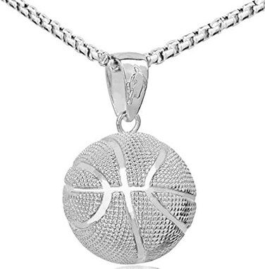 AILUOR Fashion Basketball Anhnger Halskette Edelstahl Kette Hip Hop Sport Halskette Fitness Schmuck