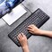 SurnQiee Large Font Print USB LED Backlit Keyboard 104 Keys Standard Full Size Computer Keyboard - White Backlit
