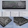 SurnQiee Large Font Print USB LED Backlit Keyboard 104 Keys Standard Full Size Computer Keyboard - White Backlit