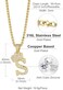 Richsteel Hip Hop Crown Pendant for Men Initial S Letter Necklace Monogram Jewelry King Kingdom Alphabet Charm with Chain 22'', 19-Gold-S, gold-plated-copper, Cubic Zirconia