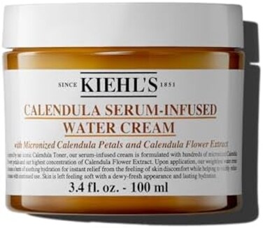 Kiehl's Calendula Serum-Infused Water Cream, Soothing Gel Moisturiser for All Skin Types, 100Ml