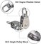 AUHOKY 12Pcs Single Pulley Block (M15, 304 Stainless Steel Hanging Wire Towing Wheel, Swivel Lifting Wire Rope Cable Pulley Roller, Max-Load 35kg/77lbs