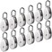 AUHOKY 12Pcs Single Pulley Block (M15, 304 Stainless Steel Hanging Wire Towing Wheel, Swivel Lifting Wire Rope Cable Pulley Roller, Max-Load 35kg/77lbs