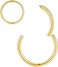 ORANGELOVE Hypoallergenic Nose Rings 20G 18G 16G 14G 12G 10G 8G 316l Surgical Steel Septum Jewelry Hinged Segment Ring Body Piercing Nose Hoop Lip Rings Nose Helix Cartilage Rook Earrings