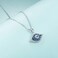 PEIMKO Evil Eye Pendant Necklace 925 Sterling Silver Greek Protection Jewelry Lucky Necklace for Women(white gold