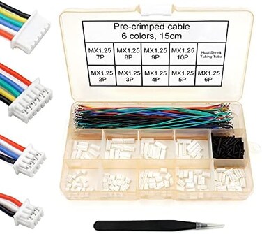 موصلات إليكهاوك بمسافة 1.25 مم وكابلات مُجهزة مسبقًا متوافقة مع JST Molex PicoBlade 1.25 مم لسلك سيليكون بطول 15 سم من بيكسهاوك