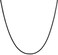 FOSIR 2mm Titanium Steel Unique Black Snake Chain Necklace for Men Women 18-30 Inches