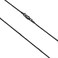FOSIR 2mm Titanium Steel Unique Black Snake Chain Necklace for Men Women 18-30 Inches