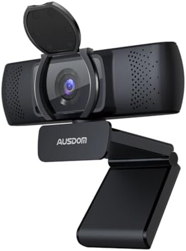 Ausdom Business Webcam for PC AF640 Full HD 1080p/30fps Video Calling Autofocus Web Camera with Microphone 90&deg; Wide-Angle View for Desktop/Laptop/Mac Works with Skype Zoom WebEx Lync