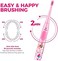 Vekkia Sonic Rechargeable Kids Electric Toothbrush, 3 Modes with Memory, FunEasy Cleaning, 24000 Strokes, IPX7 Waterproof, 2-Min Timer for Age 5, 4 Soft Bristles(Pink