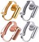 Aylifu 16 Pieces Clip-on Earring Converters Earring Clip Backs, Pierced to Clip On Earring Converters Components Findings for Non-Pierced Ears Jewellery Making - 4 Colors
