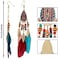 meekoo 6 Pairs Women Faux Feather Earrings Dream Catcher Earring Bohemian Fringe Tassel Long Drop Dangle Earrings Set with Design for Women
