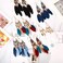 meekoo 6 Pairs Women Faux Feather Earrings Dream Catcher Earring Bohemian Fringe Tassel Long Drop Dangle Earrings Set with Design for Women