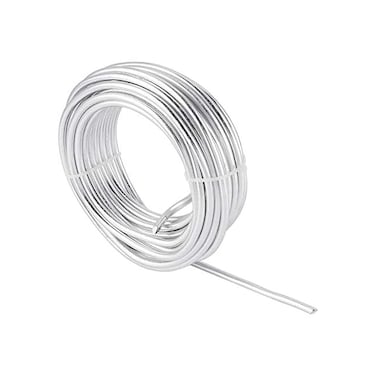 PH PandaHall Pandahall 5 Gauge Aluminum Wire 5mm Thickness Silver Color Flexible Metal Floral Wrapping 10m/32Ft Manual Arts Jewelry Making Wire for DIY Crafts