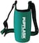 Tuff Pupper PupFlask Insulated Neoprene Dog Water Bottle Holder Sling with Wide Adjustable Shoulder Strap, Great for Travel, Walking, Hiking, Portable Pet Water Bottle Holder (27 OZ, Quetzal Gre