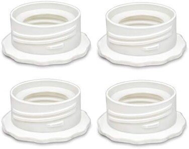 PUMPMOM-US PumpMom Pump Bottle Adapter, Baby Bottle Thread Changer or Converter for Spectra S1 S2 Pump Wide Mouth Flanges to Use Medela, Ameda, Dr.Brown Narrow Neck Bottles