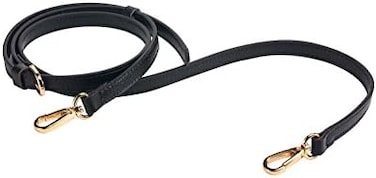 LIVE UP Purse Strap,Genuine Leather Purse Straps Replacement for Cross Body Bag HandBags(Black-Gold Hardware