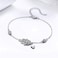SLUYNZ 925 Sterling Silver Fatima Hamsa Hand Evil Eye Bracelet for Women Teen Girls Blue Round Eyes Bracelet, Silver, Cubic Zirconia