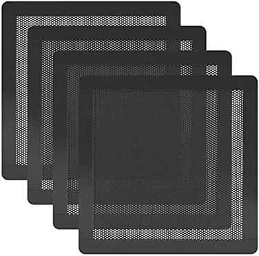 HFEIX PC Fan Dust Filter Computer Case Fan Magnetic Frame Dust Filter Fine PVC Mesh,Length 120&Atilde;&fnof;&acirc;&euro;&rdquo;120mm/4.72 x 4.72 Black -4Pack