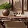 سكين BestGiftEver بمقبض منحوت على شكل غزال مزخرف مع حامل عرض من قرون صناعية، مثالي لتزيين منزل أو كوخ صيد.