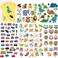 MWOOT (5 SheetsBaby Iron On Transfers Patches Set, Kids Appliques Assorted Car Dinosaur Animal Heat Transfer Stickers for T-Shirt Clothing Jeans Backpack Decorations DIY