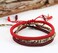 MENGLINA Men Women Chinese Lucky Red String Bracelet Tibetan Prayer Handmade Yoga Prayer Rope Mala Bracelet Adjustable Size