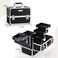 Frenessa Makeup Train Case 12 inch Large Portable Cosmetic Case - 6 Tier Trays Professional Makeup Storage Organizer Box Make Up Carrier with Lockable keys Black