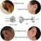 CASSIECA 20G Cartilage Earring Stud for Women Men 316L Surgical Steel Flat Back Earrings Set, 2-6mm Round CZ Screw Back Stud Earrings for Cartilage Tragus Helix Piercing Jewelry