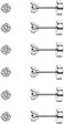 CASSIECA 20G Cartilage Earring Stud for Women Men 316L Surgical Steel Flat Back Earrings Set, 2-6mm Round CZ Screw Back Stud Earrings for Cartilage Tragus Helix Piercing Jewelry