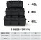 MIER 60L Water Resistant Backpack Duffle Heavy Duty Convertible Duffle Bag with Backpack Straps for Gym, Sports, Travel, Black