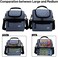 MIER 2 Compartment Lunch Bag for Men Women, Leakproof Insulated Cooler Bag for Work, Bluesteel, Medium