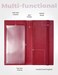 Yarnic Checkbook Cover for Personal Checkbook, Checkbook Holder with Pen HolderBuilt-in Clear Plastic Divider for Duplicate Checks (Dark Red