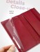 Yarnic Checkbook Cover for Personal Checkbook, Checkbook Holder with Pen HolderBuilt-in Clear Plastic Divider for Duplicate Checks (Dark Red