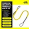 BearTOOLS Tool Lanyard with Buckle Strap &ndash; Clip Bungee Cord &ndash; Heavy Duty Screw Locking Carabiner &ndash; Fall Protection and Safety &ndash; Adjustable Loop End &ndash; Tough Tether &ndash; Construction - 0923YS (3 Pack