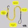 BearTOOLS Tool Lanyard with Buckle Strap &ndash; Clip Bungee Cord &ndash; Heavy Duty Screw Locking Carabiner &ndash; Fall Protection and Safety &ndash; Adjustable Loop End &ndash; Tough Tether &ndash; Construction - 0923YS (3 Pack