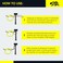 BearTOOLS Tool Lanyard with Buckle Strap &ndash; Clip Bungee Cord &ndash; Heavy Duty Screw Locking Carabiner &ndash; Fall Protection and Safety &ndash; Adjustable Loop End &ndash; Tough Tether &ndash; Construction - 0923YS (3 Pack