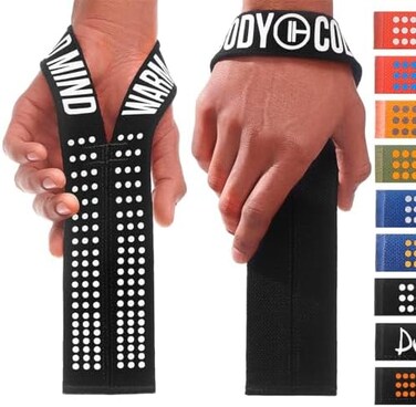 WARM BODY COLD MIND V1 Lifting Wrist Straps for Olympic Weightlifting - Rated at 660 lb - Hand Wraps for Powerlifting, Weight Lifting, Bodybuilding Functional/Cross Training, Deadlift Gym Bar, Cotton