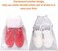 TENABORT 24 Pack Portable Shoe Bags for Travel Large Shoes Pouch Storage Organizer Clear Window with Drawstring for Men and Women White